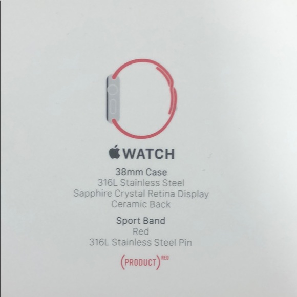 Apple Watch - 1st Gen - 38mm Sport | Product Red - Picture 4 of 4